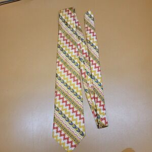 Towncraft JCPenney Mens Geometric Print Silk Necktie